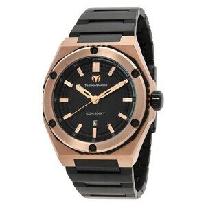 FX04316B NWT Technomarine Fashion Men's Quartz Plastic and Stainless Steel Authe